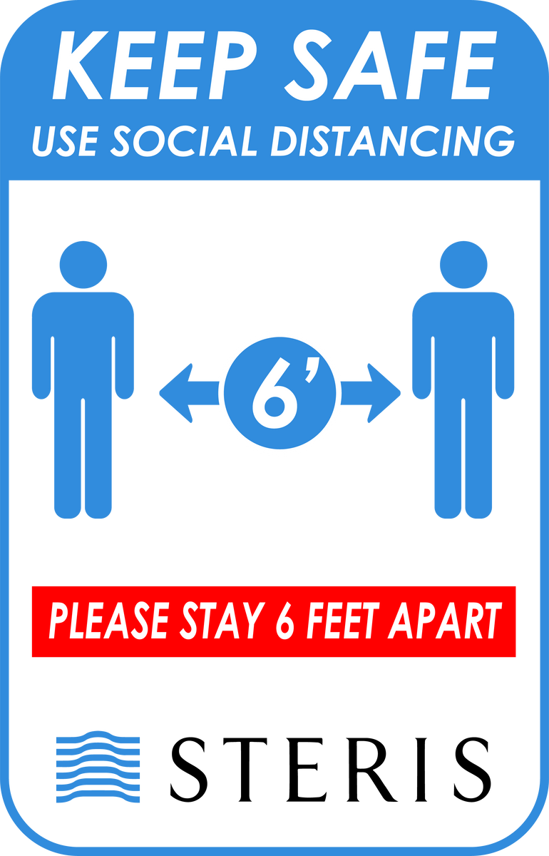 Keep Safe #2 - Use Social Distancing (Blue) – STERIS Portal