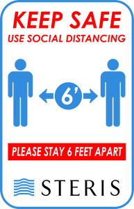 Keep Safe #1 - Use Social Distancing (RED)