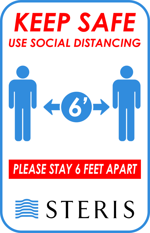 Keep Safe #1 - Use Social Distancing (RED)