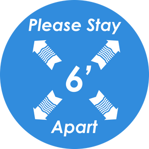 Please Stay 6' Apart - Circle