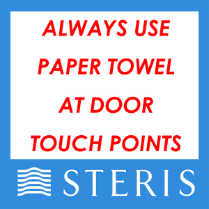 Door Touch Points - Always Use Paper Towel - Removable Wall Graphic