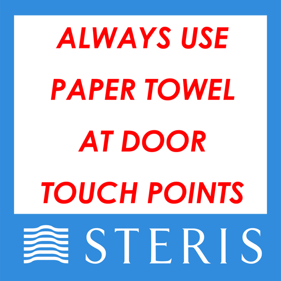 Door Touch Points - Always Use Paper Towel - Removable Wall Graphic